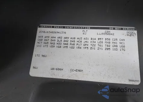 2002 Chevrolet Tracker Hard Top Lt z USA, uszkodzony, nr VIN 2CNBJ634026941378